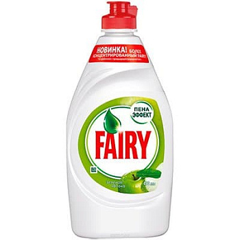 Средство для мытья посуды Fairy зеленое яблоко 450 мл.