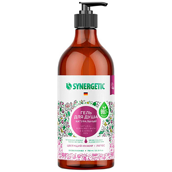 Гель для душа Synergetic Цветущий инжир и лотос 750 мл