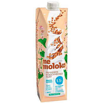 Напиток NeMoloko гречневый классический 1,5% 1 литр