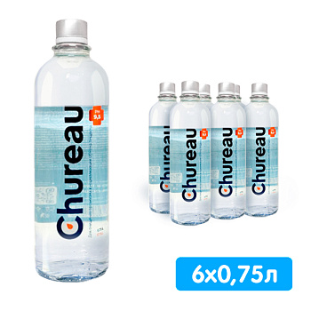 Вода минеральная Chureau 0.75 литра, без газа, стекло, 6 шт. в уп.