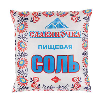 Соль Славяночка помол №1 пакет 1 кг