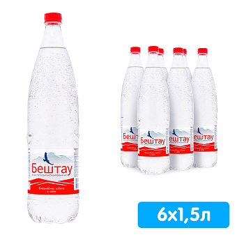 Вода Бештау Аква-Вайт 1.5 литра, без газа, пэт, 6 шт. в уп.