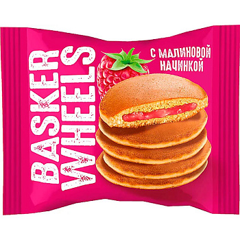 Пирожное Pancake Basker Wheels с малиновой начинкой 36 гр