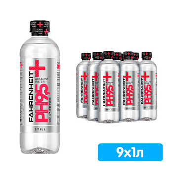 Вода Fahrenheit 1 литр, без газа, пэт, 9 шт. в уп.