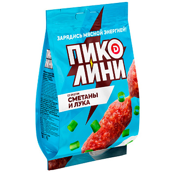 Колбаски Дымов Пиколини Сметана и лук сырокопченые 50 гр