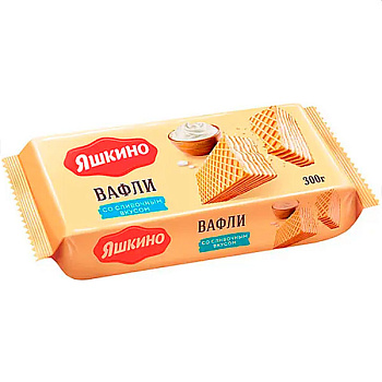 Вафли Яшкино сливочные 300 гр