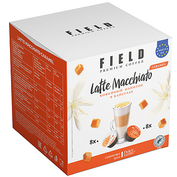 Кофейный напиток Field Latte Macchiate Caramel 16 капсул, 164 гр