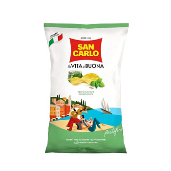 Чипсы картофельные San Carlo ("Сан Карло") - песто 150 г