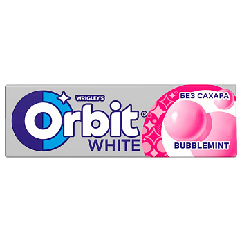 Жевательная резинка Orbit White Bubblemint без сахара 13,6 гр