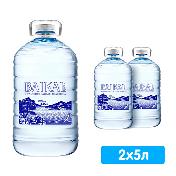 Глубинная байкальская вода Baikal430 5 литров, 2 шт. в уп.