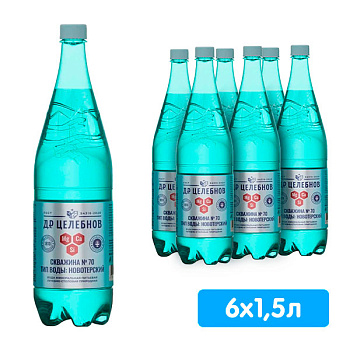 Вода Д.Р. Целебнов (Доктор Гааз) 1.5 литра, газ, пэт, 6 шт. в уп.