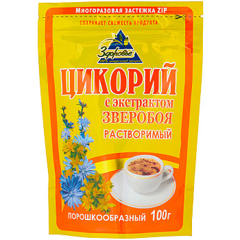 Цикорий Здоровье гранулированный с экстрактом зверобоя 100 гр