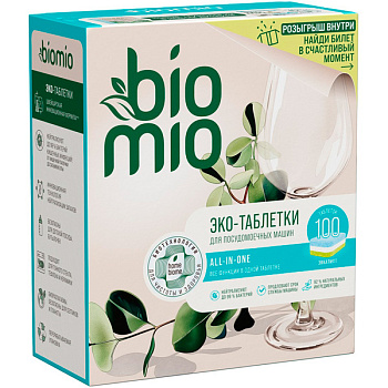 Таблетки для посудомоечной машины BioMio Bio-Total Эвкалипт 100 шт