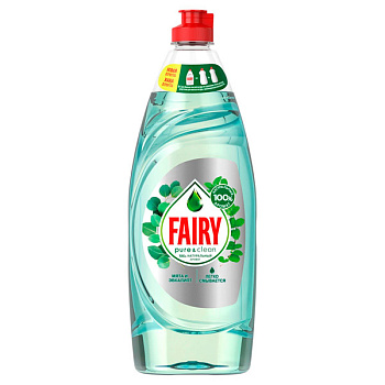 Средство для мытья посуды Fairy Pure&Clean Мята и эвкалипт 650 мл